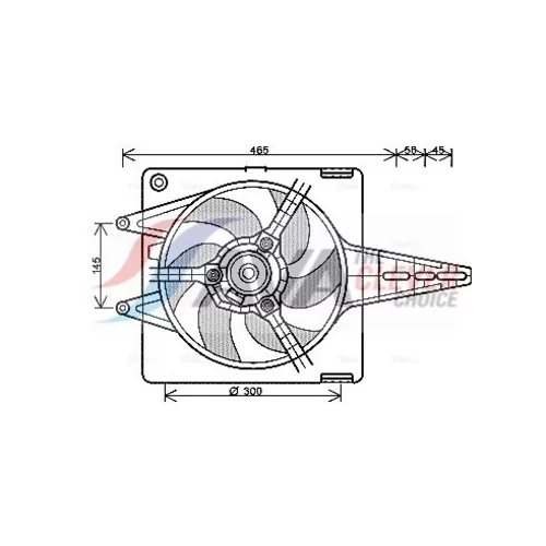 Ventilátor chladenia motora FT7547 (AVA QUALITY COOLING)