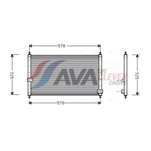 Kondenzátor klimatizácie AVA QUALITY COOLING HD5062