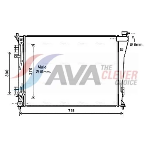 Chladič motora AVA QUALITY COOLING HY2306