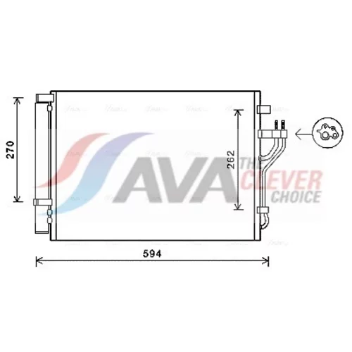 Kondenzátor klimatizácie AVA QUALITY COOLING HY5280D