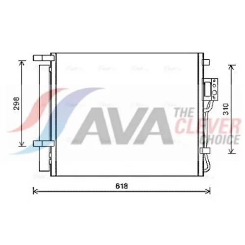 Kondenzátor klimatizácie AVA QUALITY COOLING HY5310D