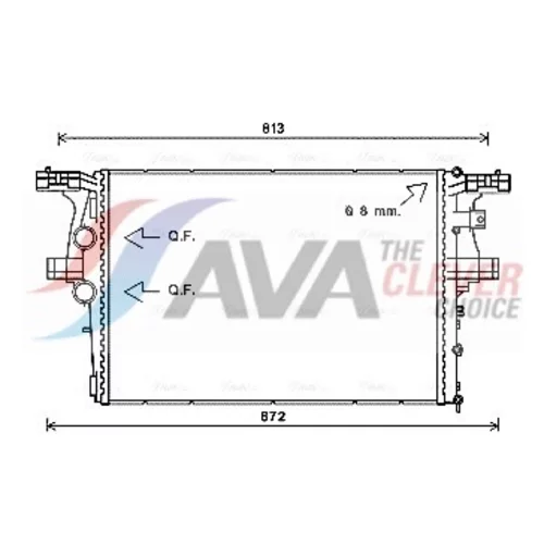 Chladič motora AVA QUALITY COOLING IV2126