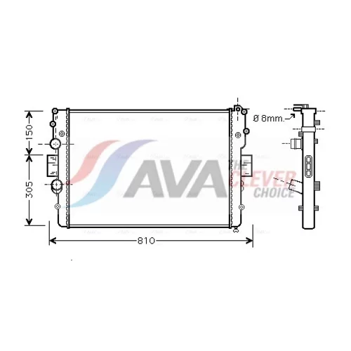 Chladič motora IVA2087 (AVA QUALITY COOLING)