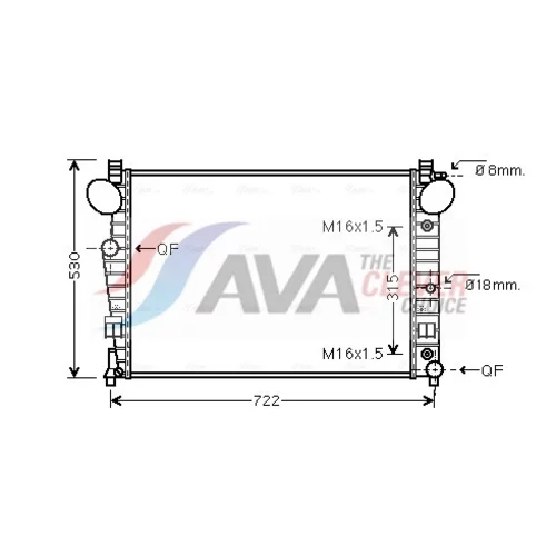 Chladič motora AVA QUALITY COOLING MSA2301