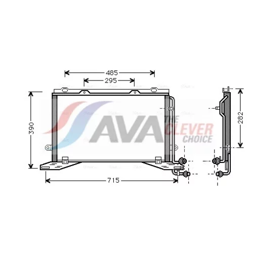 Kondenzátor klimatizácie AVA QUALITY COOLING MSA5268