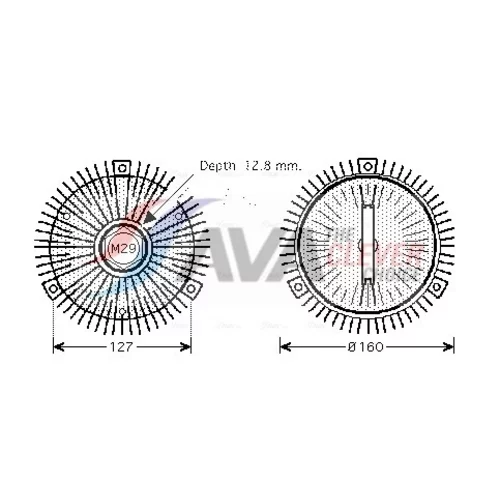 Spojka ventilátora chladenia AVA QUALITY COOLING MSC422