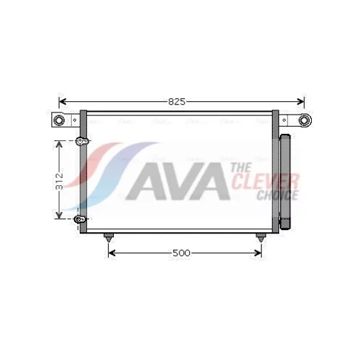 Kondenzátor klimatizácie AVA QUALITY COOLING MZ5196D