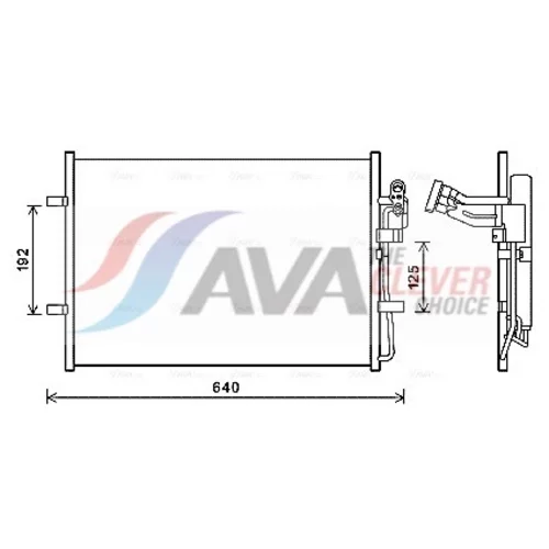 Kondenzátor klimatizácie AVA QUALITY COOLING MZ5281D