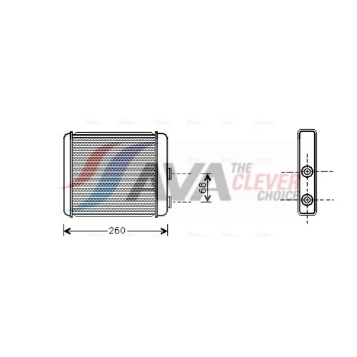 Výmenník tepla vnútorného kúrenia AVA QUALITY COOLING OL6259