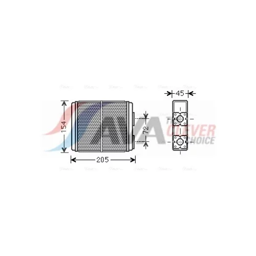 Výmenník tepla vnútorného kúrenia AVA QUALITY COOLING OL6403