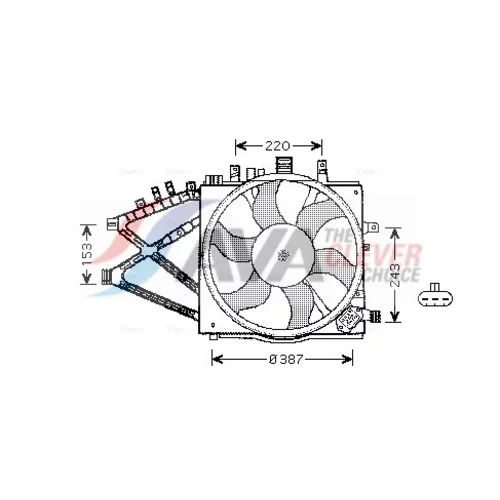 Ventilátor chladenia motora AVA QUALITY COOLING OL7521