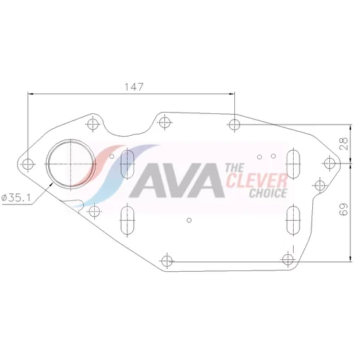 Chladič motorového oleja AVA QUALITY COOLING RT3697