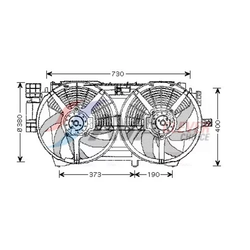 Ventilátor chladenia motora AVA QUALITY COOLING RT7530