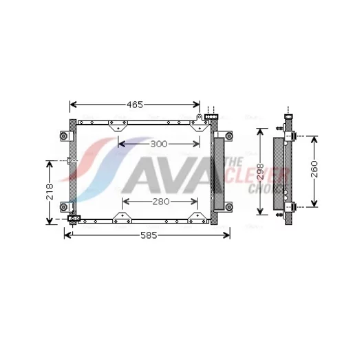Kondenzátor klimatizácie AVA QUALITY COOLING SZ5075D