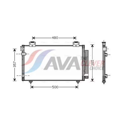 Kondenzátor klimatizácie AVA QUALITY COOLING TO5392D