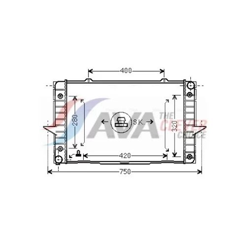 Chladič motora AVA QUALITY COOLING VO2093