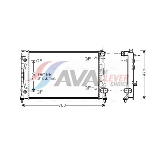 Chladič motora AVA QUALITY COOLING AIA2158