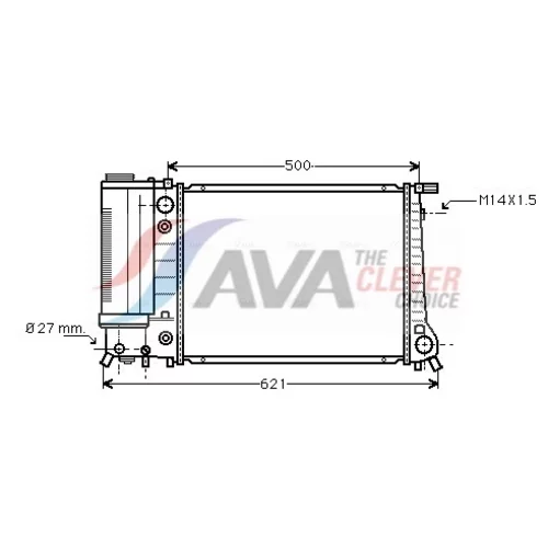 Chladič motora AVA QUALITY COOLING BW2084