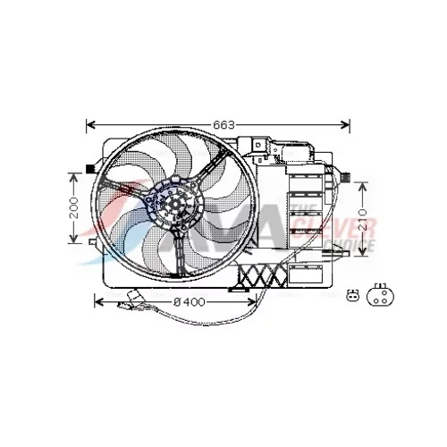 Ventilátor chladenia motora BW7506 (AVA QUALITY COOLING)