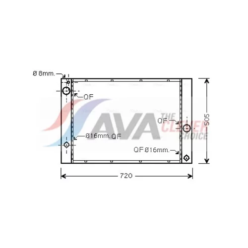 Chladič motora AVA QUALITY COOLING BWA2338