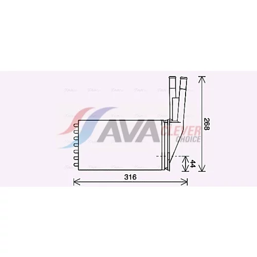 Výmenník tepla vnútorného kúrenia AVA QUALITY COOLING CN6313