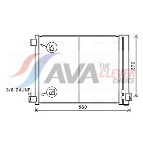 Kondenzátor klimatizácie AVA QUALITY COOLING DN5427D