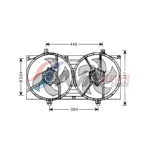 Ventilátor chladenia motora DN7528 (AVA QUALITY COOLING)