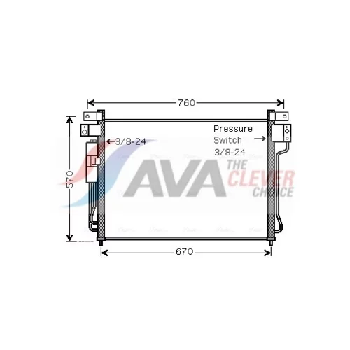 Kondenzátor klimatizácie AVA QUALITY COOLING DNA5299D