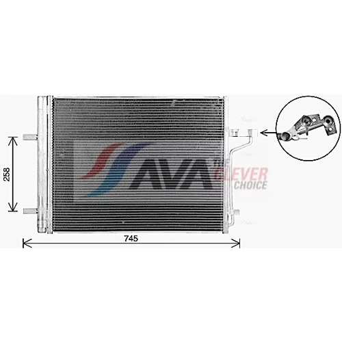 Kondenzátor klimatizácie FD5694D (AVA QUALITY COOLING)
