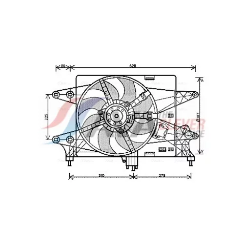 Ventilátor chladenia motora FT7560 (AVA QUALITY COOLING)