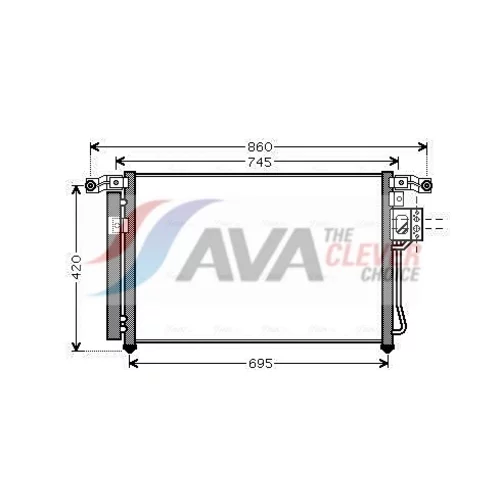 Kondenzátor klimatizácie AVA QUALITY COOLING HY5176D