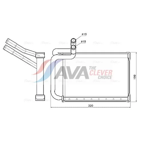 Výmenník tepla vnútorného kúrenia AVA QUALITY COOLING HY6603