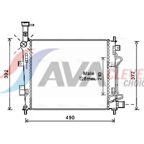Chladič motora AVA QUALITY COOLING KA2190