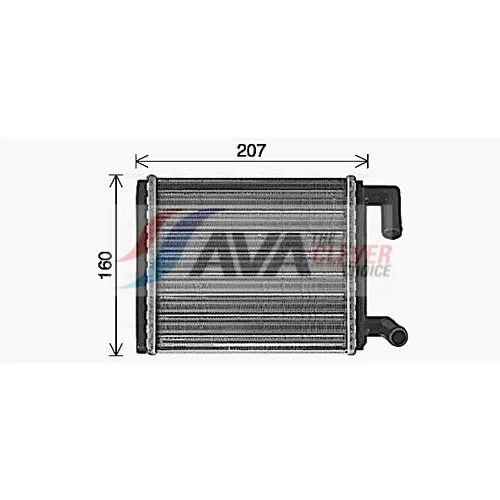 Výmenník tepla vnútorného kúrenia ME6330 (AVA QUALITY COOLING) - obr. 1