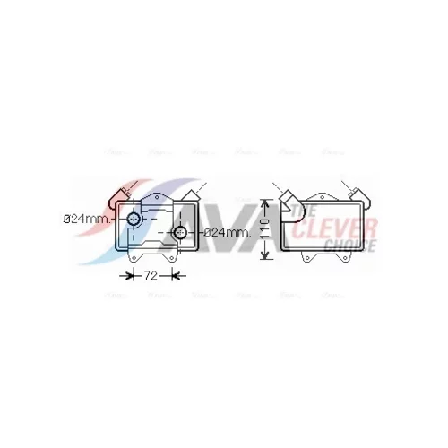 Chladič motorového oleja MS3477 (AVA QUALITY COOLING)