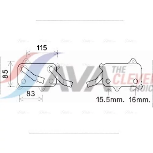 Chladič motorového oleja AVA QUALITY COOLING MS3555