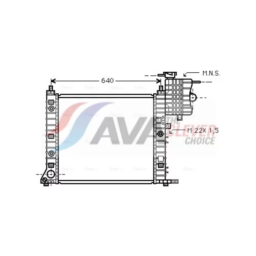 Chladič motora AVA QUALITY COOLING MSA2216