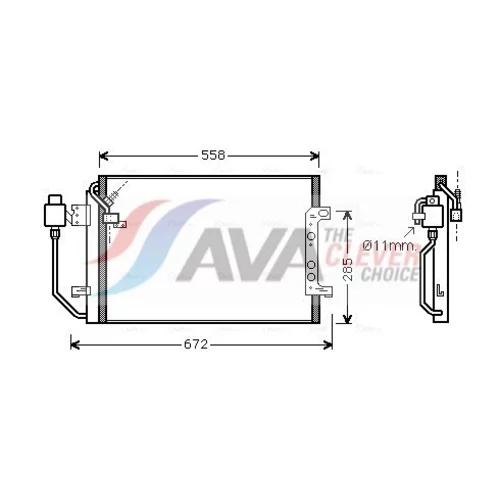 Kondenzátor klimatizácie AVA QUALITY COOLING MSA5257D