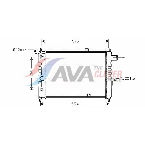 Chladič motora AVA QUALITY COOLING OL2055