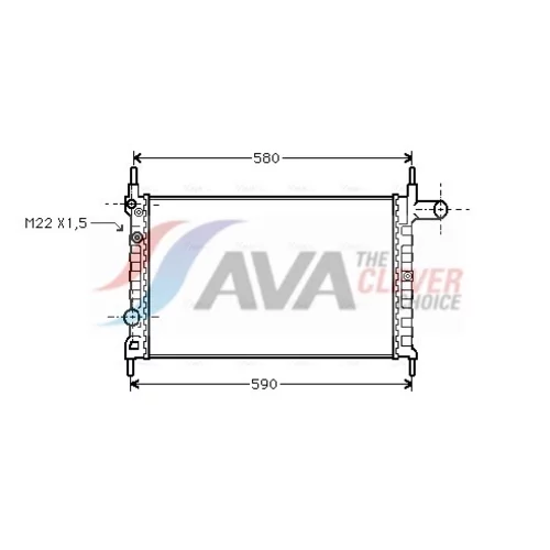 Chladič motora AVA QUALITY COOLING OLA2150