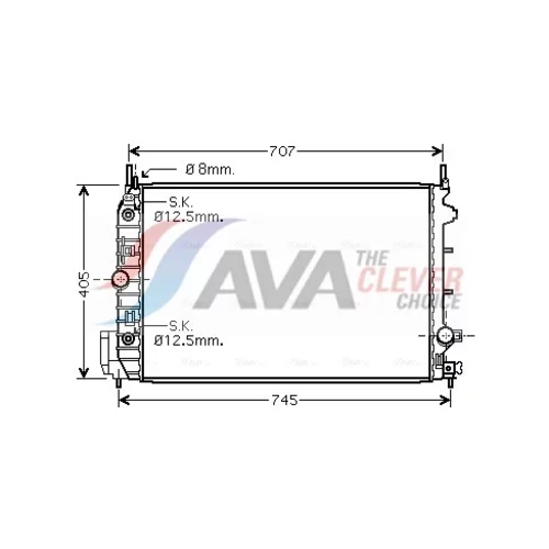 Chladič motora AVA QUALITY COOLING OLA2388