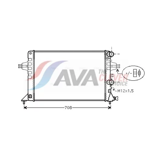 Chladič motora AVA QUALITY COOLING OLA2444