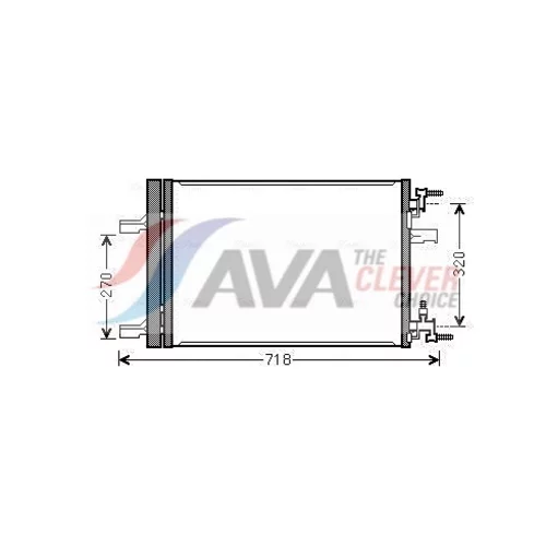 Kondenzátor klimatizácie AVA QUALITY COOLING OLA5500D