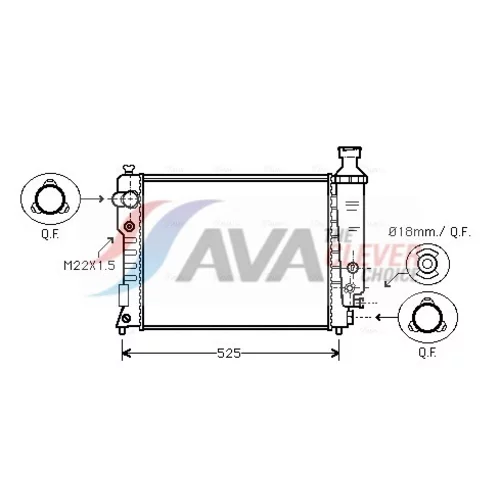 Chladič motora AVA QUALITY COOLING PE2124