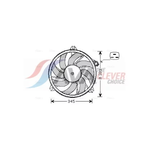 Ventilátor chladenia motora AVA QUALITY COOLING PE7524