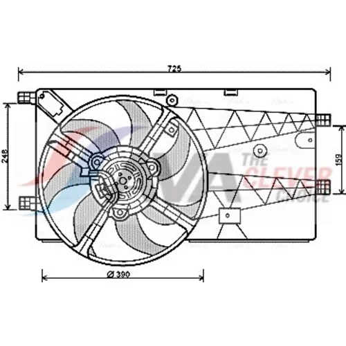 Ventilátor chladenia motora AVA QUALITY COOLING PE7548