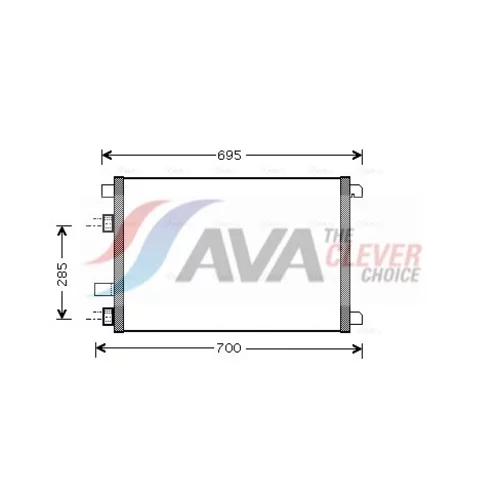 Kondenzátor klimatizácie AVA QUALITY COOLING RT5305