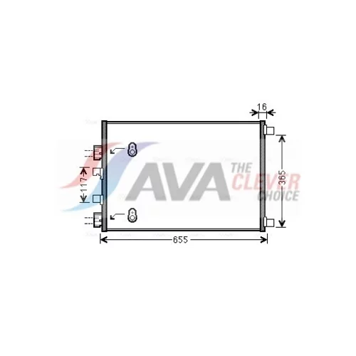 Kondenzátor klimatizácie AVA QUALITY COOLING RT5422