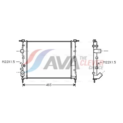 Chladič motora AVA QUALITY COOLING RTA2197