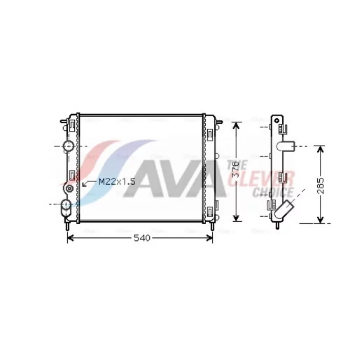 Chladič motora AVA QUALITY COOLING RTA2302